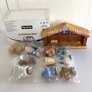 12 pc Fisher Price Little People Christmas Story Nativity Playset Set